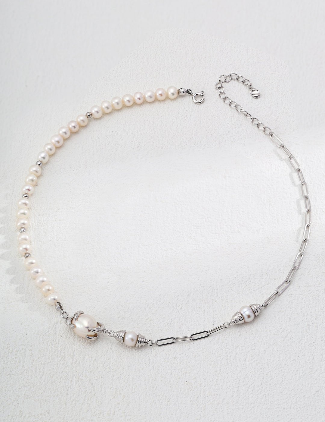 Necklace with Pearls and Pure Silver by ronny