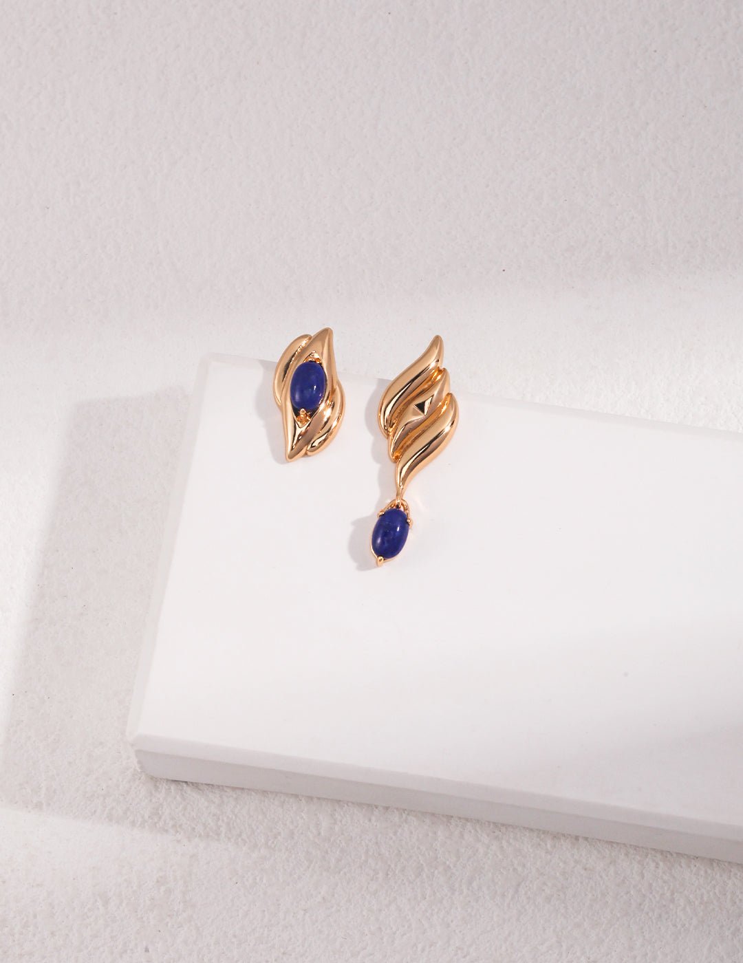 Lapis lazuli earrings with 18K Gold - Plated Silver by ronny