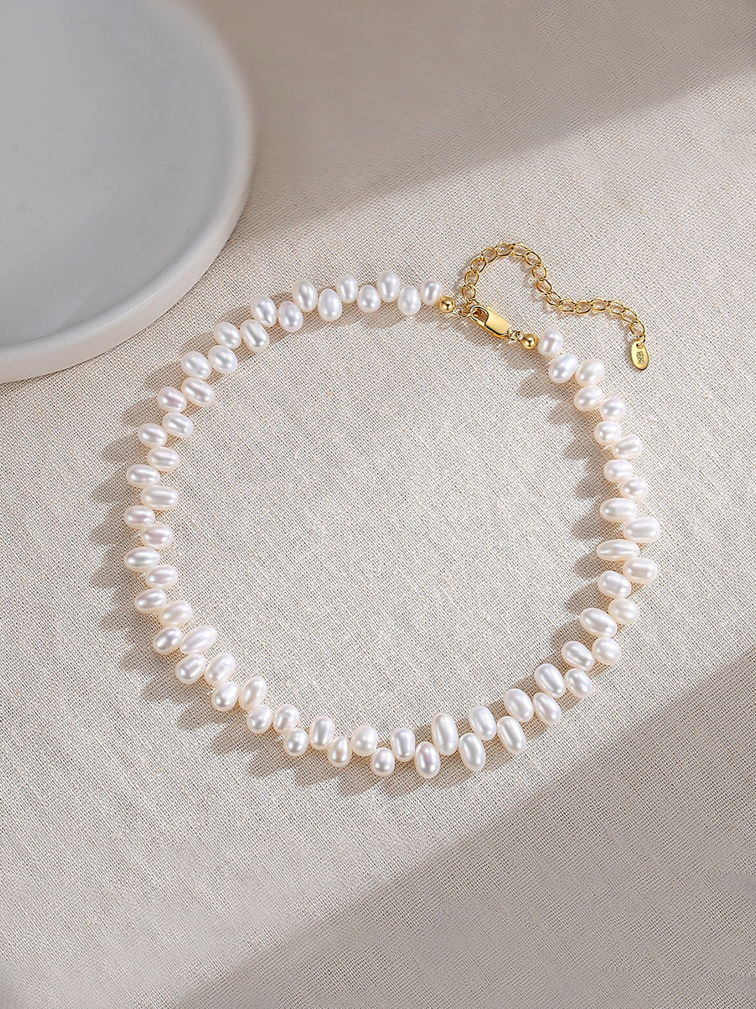  Natural pearl necklace with Gold - Plated silver by ronny