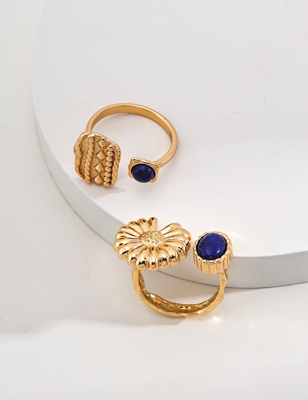 Lapis Lazuli rings in Gold - Plated Silver by ronny