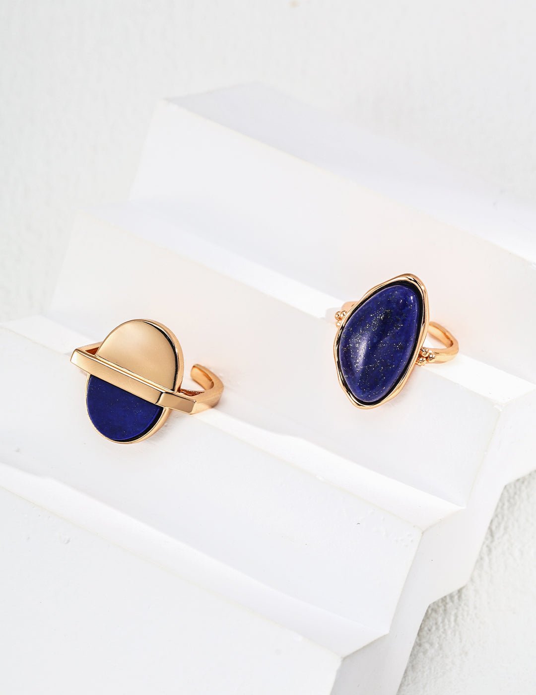 Lapis Lazuli rings on Gold - Plated Silver by ronny