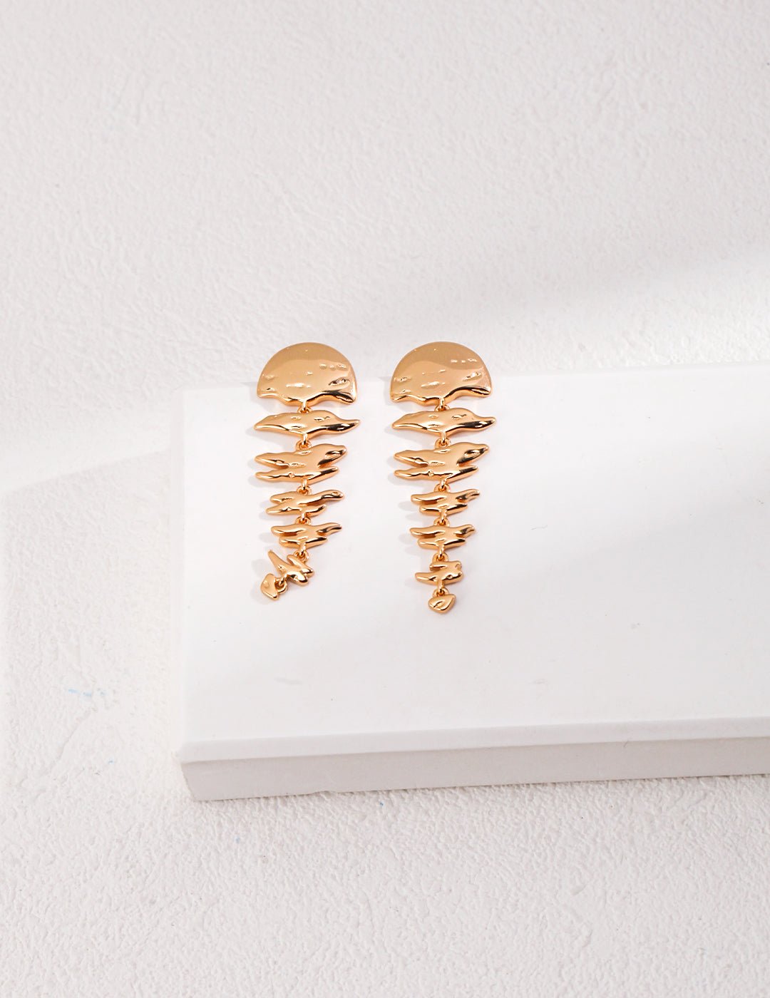 Earrings on Gold - Plated Silver by ronny