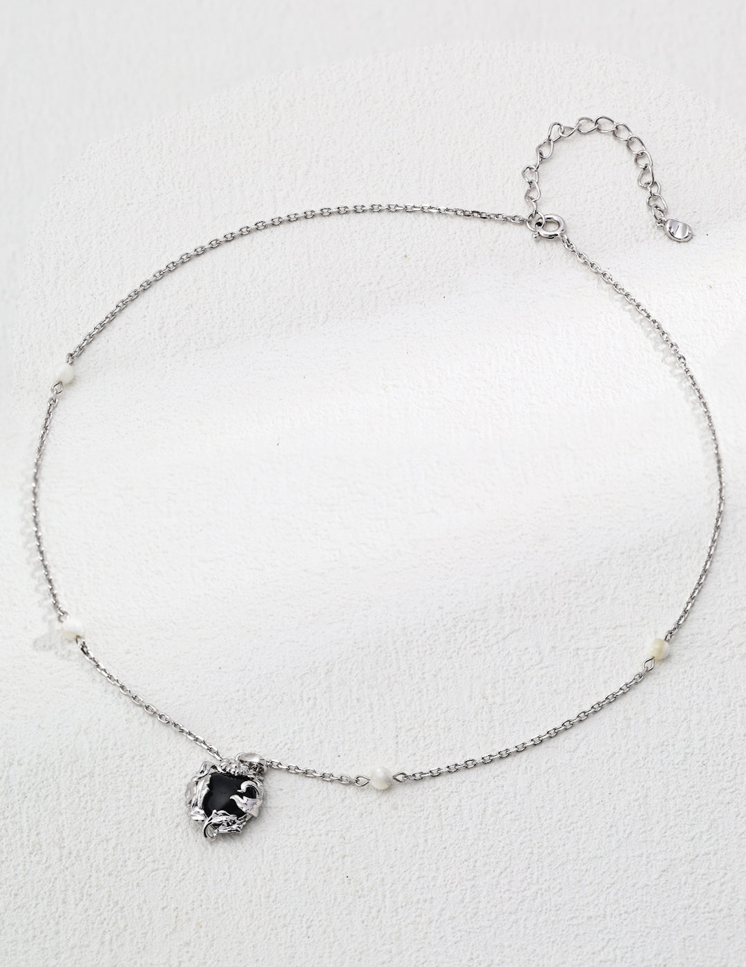 Onyx Pendant with Pure Silver chain by ronny