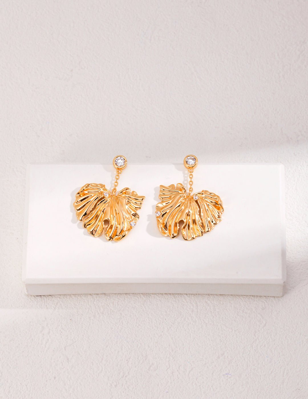 Earrings with Gold - Plated Silver by ronny