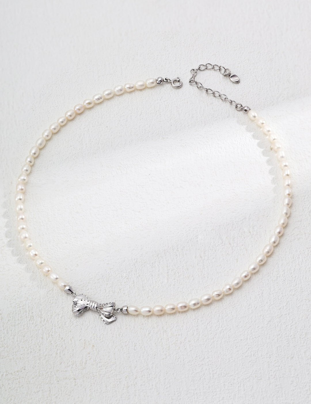 Natural Pearl Necklace with Pure Silver by ronny