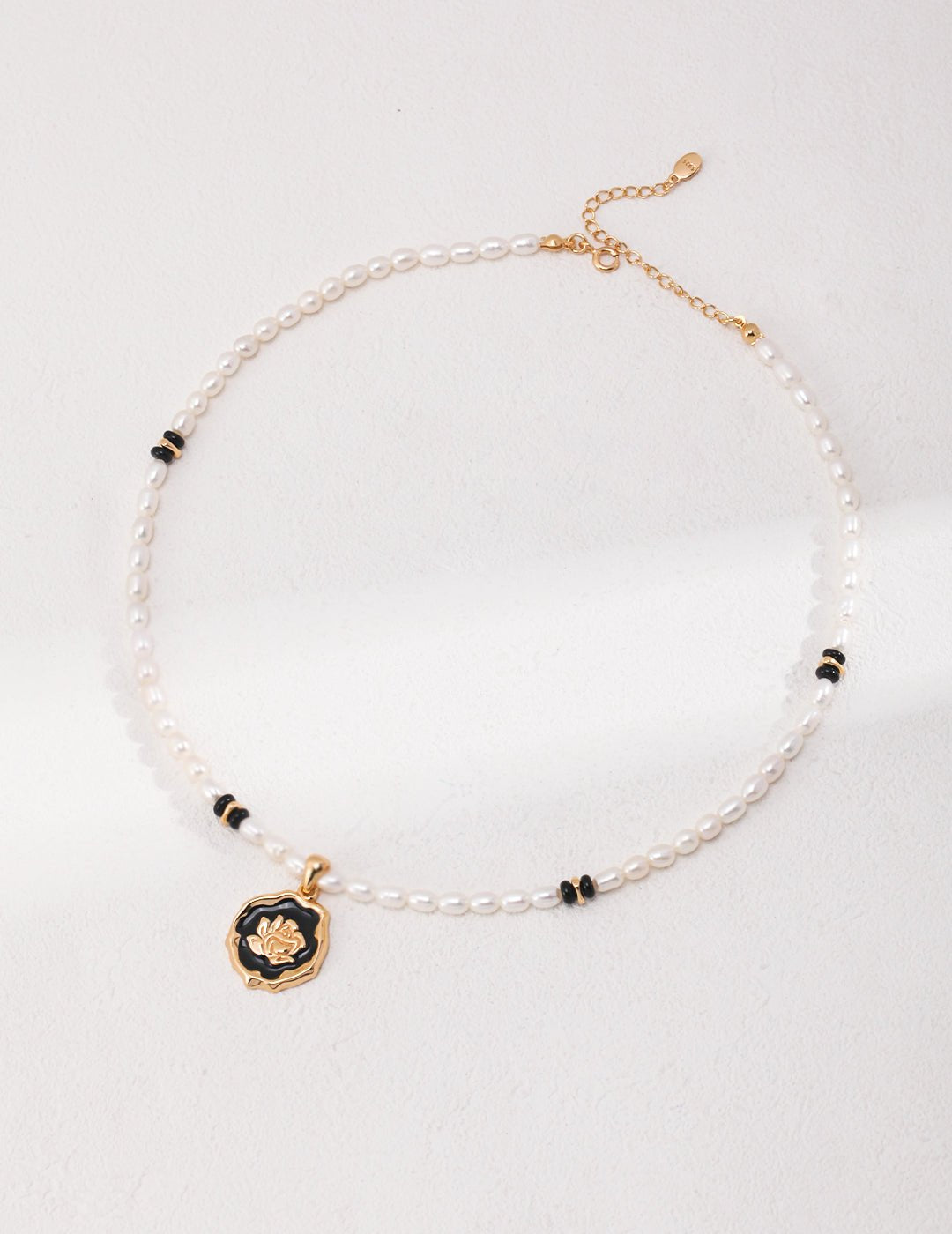 Natural Pearl and Agate with Gold - Plated Silver by ronny