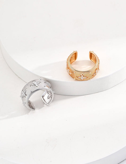 Pure Silver Rings with Gold - Plated by ronny