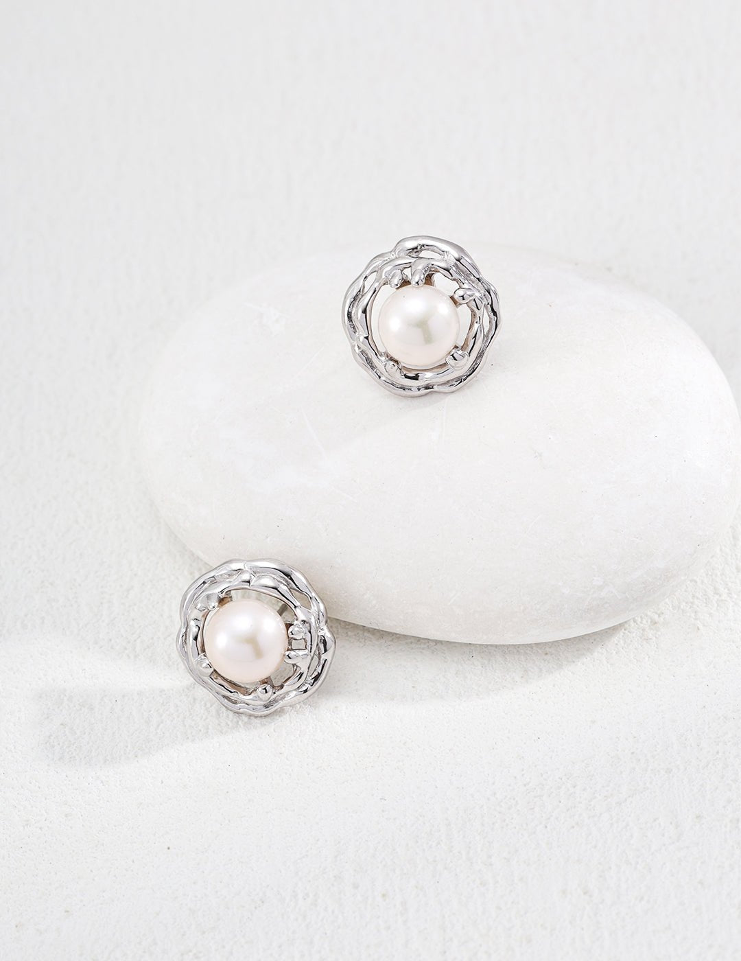 Pearl Studs on Silver by ronny