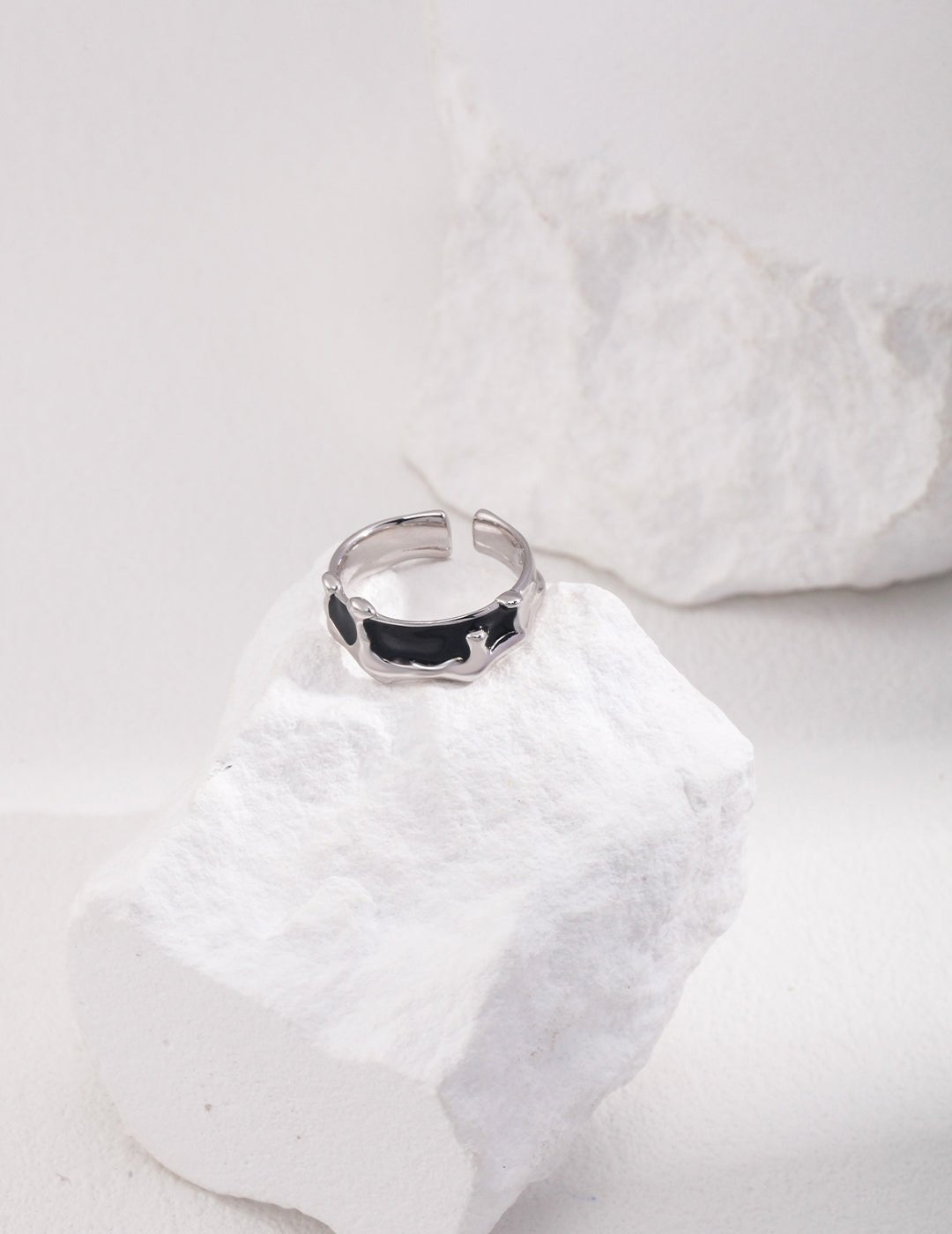 Drip Glaze Ring with Silver by ronny