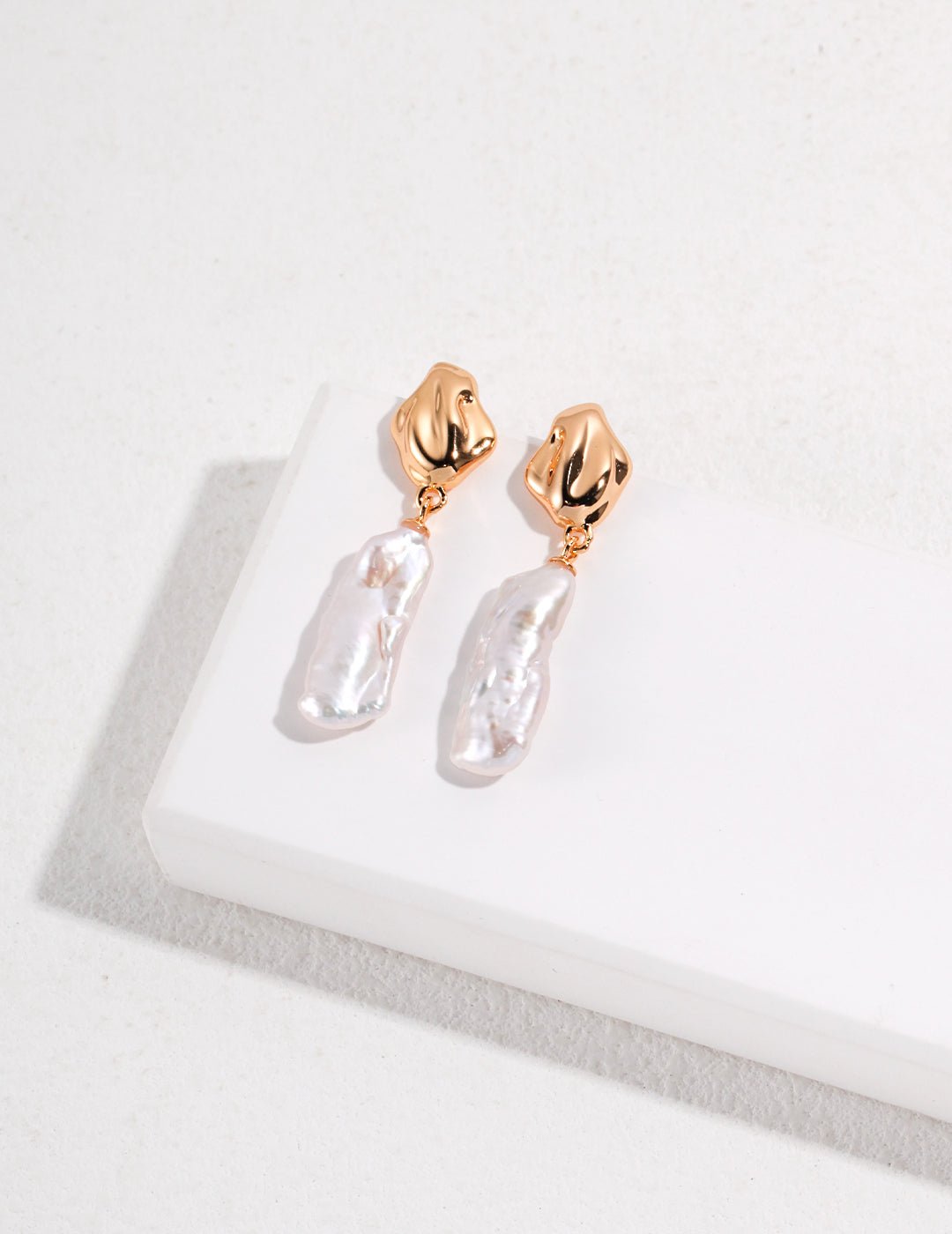 Baroque Pearl Earrings with Gold-Plated Silver by ronny