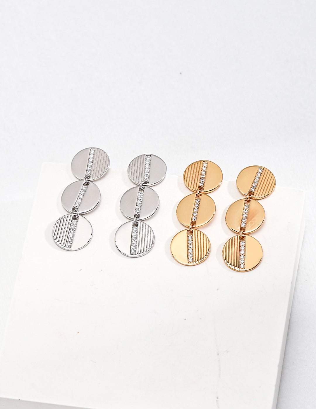 Gold - Plated Silver and Pure Silver Earrings by ronny