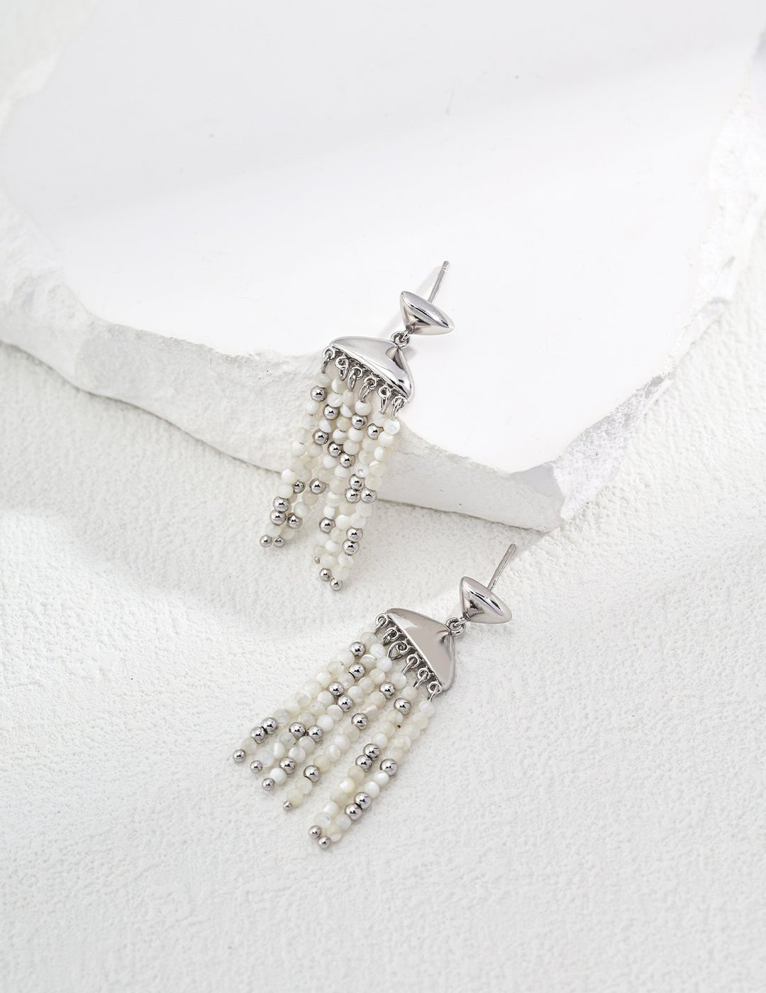 Silver Shell Earrings with Silver by ronny