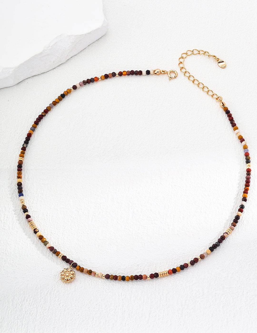 Yolk Stone Necklace with Gold - Plated Silver by ronny