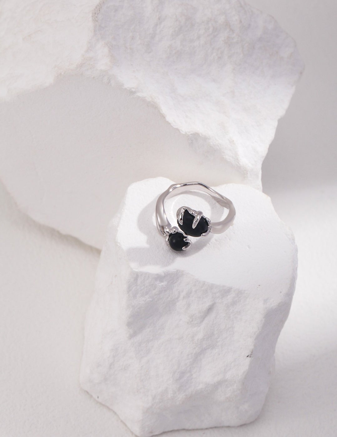 Black Agate Ring on Silver by ronny