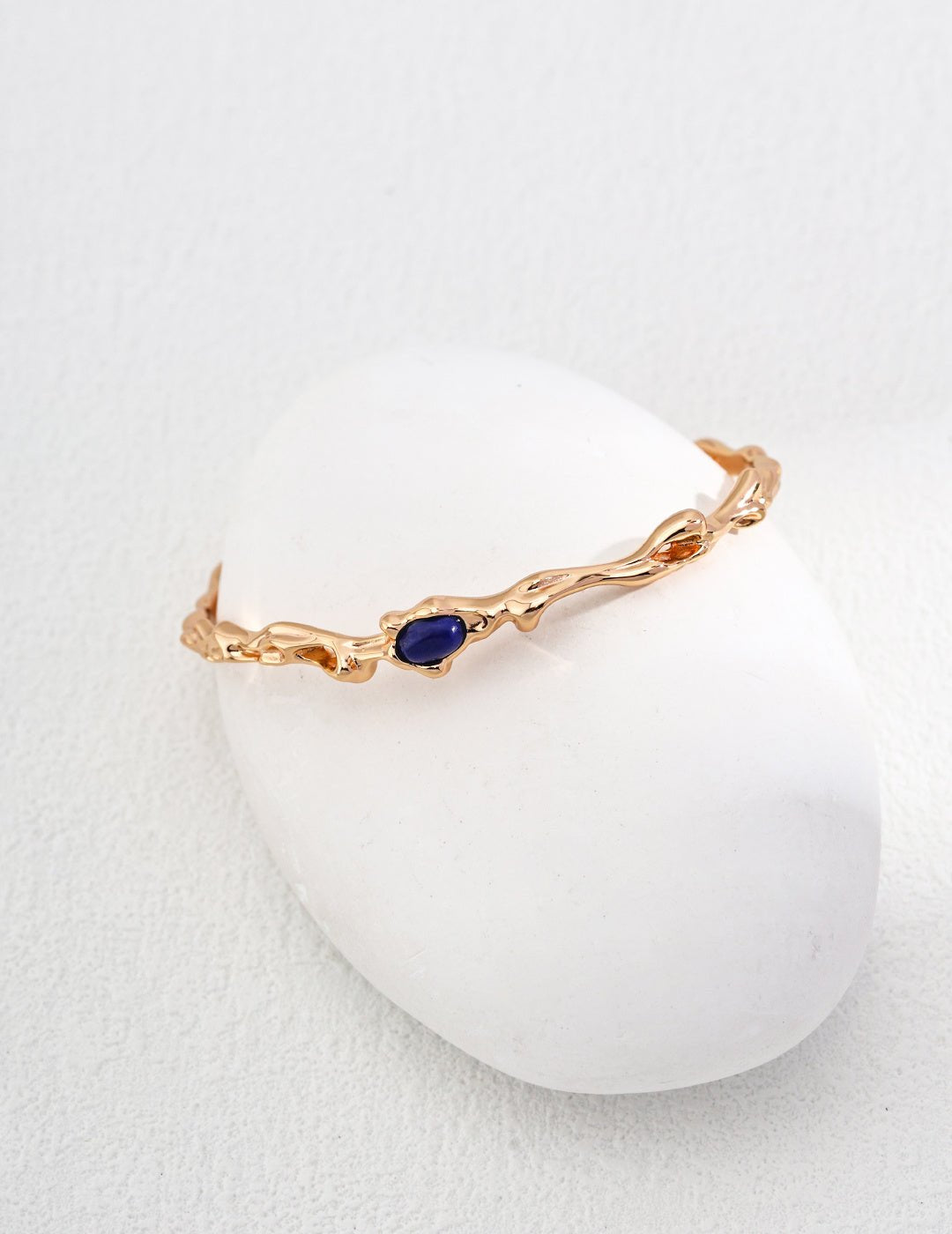 Gold-Plated Silver Bracelet with Lapis Lazuli by ronny