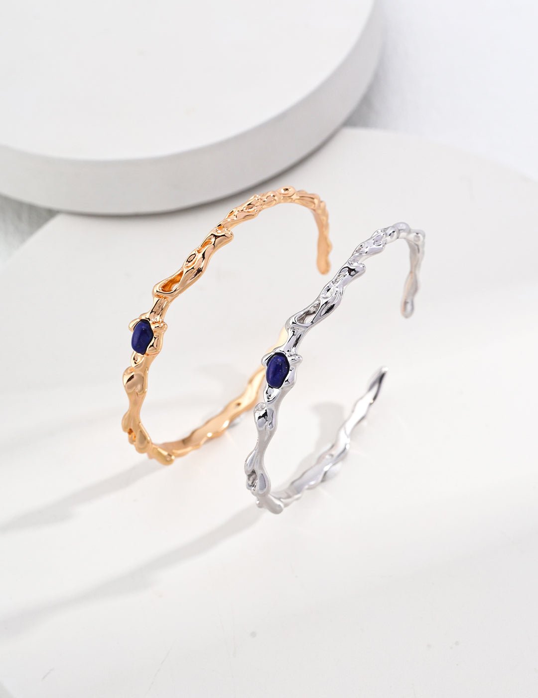 Gold-Plated Silver Bracelet with Lapis Lazuli by ronny