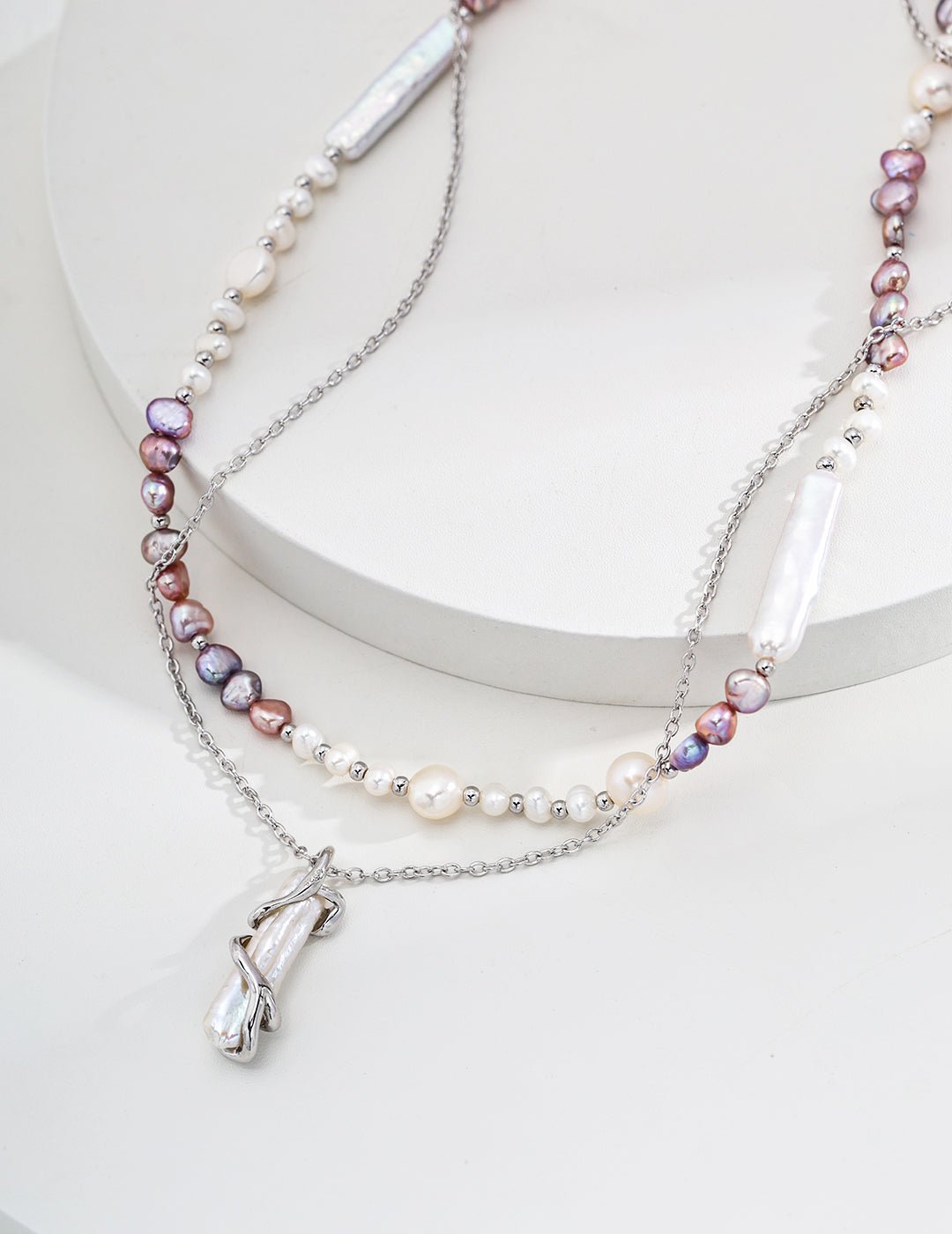 Natural Pearl Necklaces with Silver by ronny