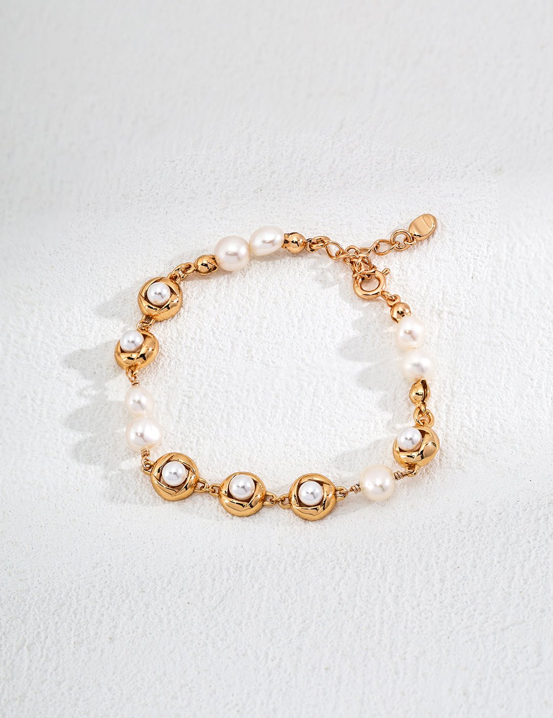 Pearl with Gold-Plated Silver Bracelet by ronny