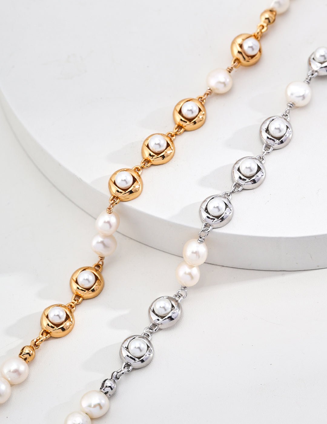 Pearl with Gold-Plated Silver Bracelet by ronny