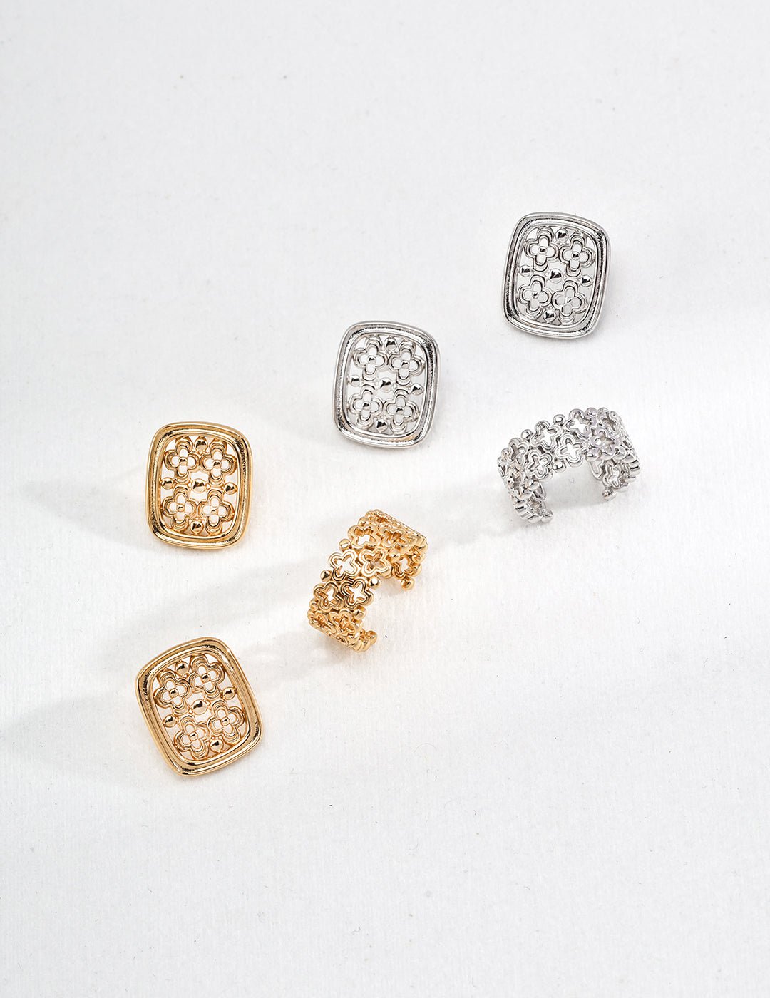 Gold - Plated Silver Studs and Rings by ronny