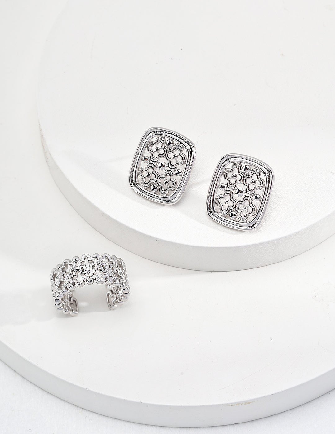 Pure Silver Studs and Ring by ronny